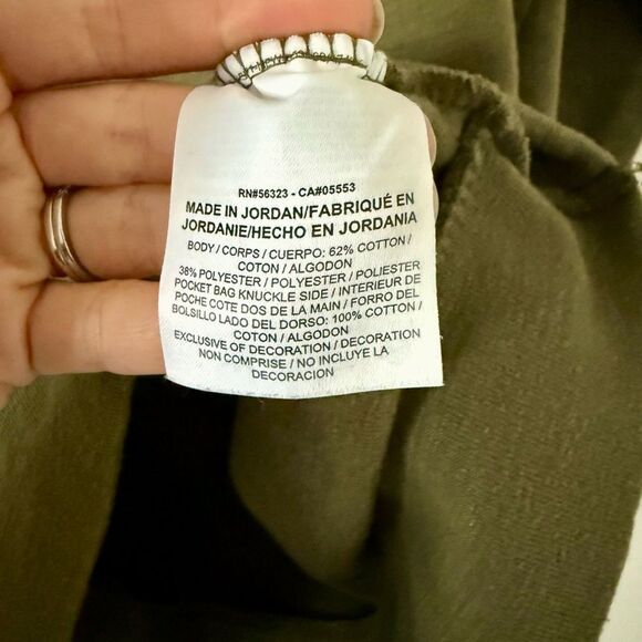 Nike Men's Long Sleeve Pullover Crew Neck Sweatshirt in Heathered Olive Green M - Picture 6 of 6